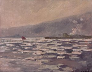 Lastre di ghiaccio alla chiusa di Port-Villez da Claude Monet